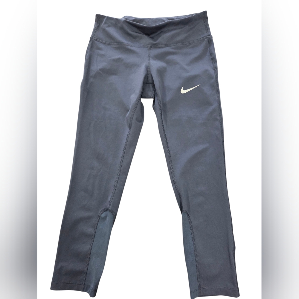 Nike Running Dri-Fit Women's Gray Navy Cropped Athletic Compression Legging XS